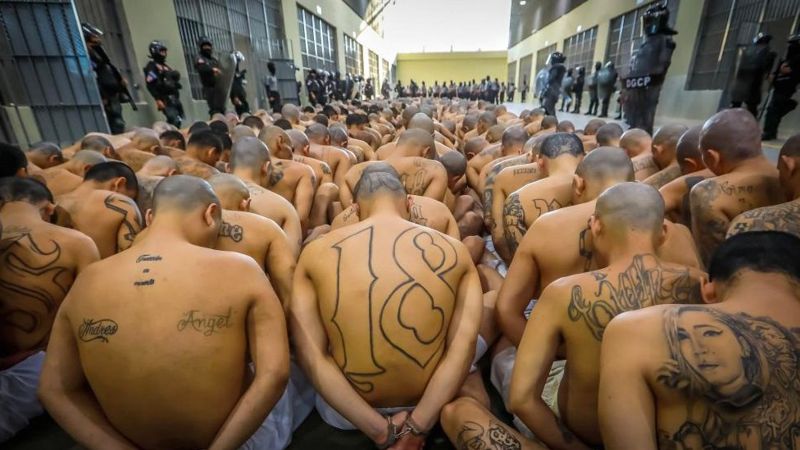 Gang Members Cecot Mega Prison Tecoluca El Salvador