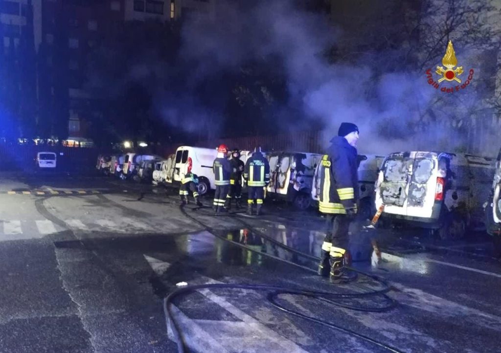 Anarchist Target Sixteen Poste Italiane Vehicle With Incendiary Device