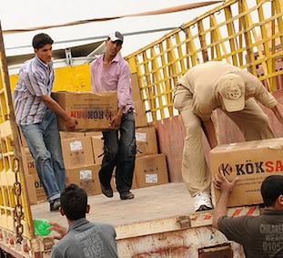 Food Aid workers in Iraq