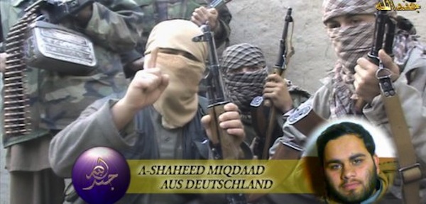 IMU video with a picture of "Miqdaad" of Essen, who was allegedly killed.