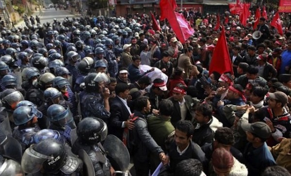 Maoist protest napal