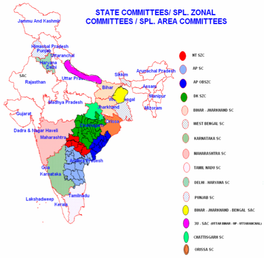 State Committees, Spl Zonal Committees, Special Area Committees