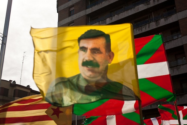 PKK leader as flag