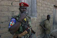 african armed man