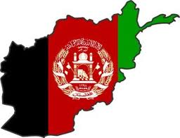 Afghanistan flag map