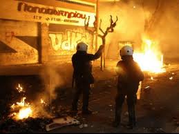 Arson Greek bank