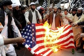 Jamiat Ulema-e-Islam flag burning