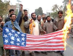 Muttahida Majelis-e-Amal flag burning