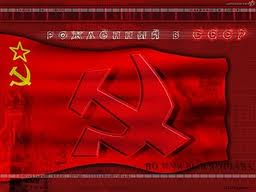 communist symbol red flag with sickle
