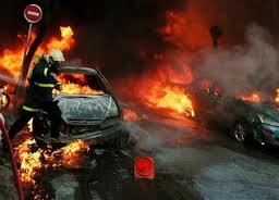 Arson car Greece