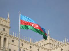 Azerbaijan flag waving