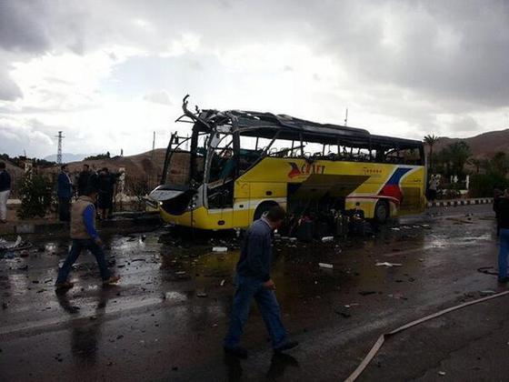 EgyptSinai Bus Bombing Taba Februar 16, 2014 Egypt Israel-thumb-560x420-2830