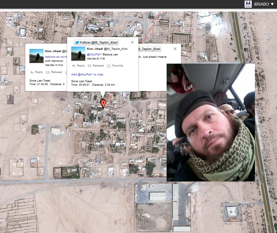Kiwi Jihadi - in Al Tabqah 03Dec2014 - 10Dec2014 - GeoTrack 1 - iBRABO