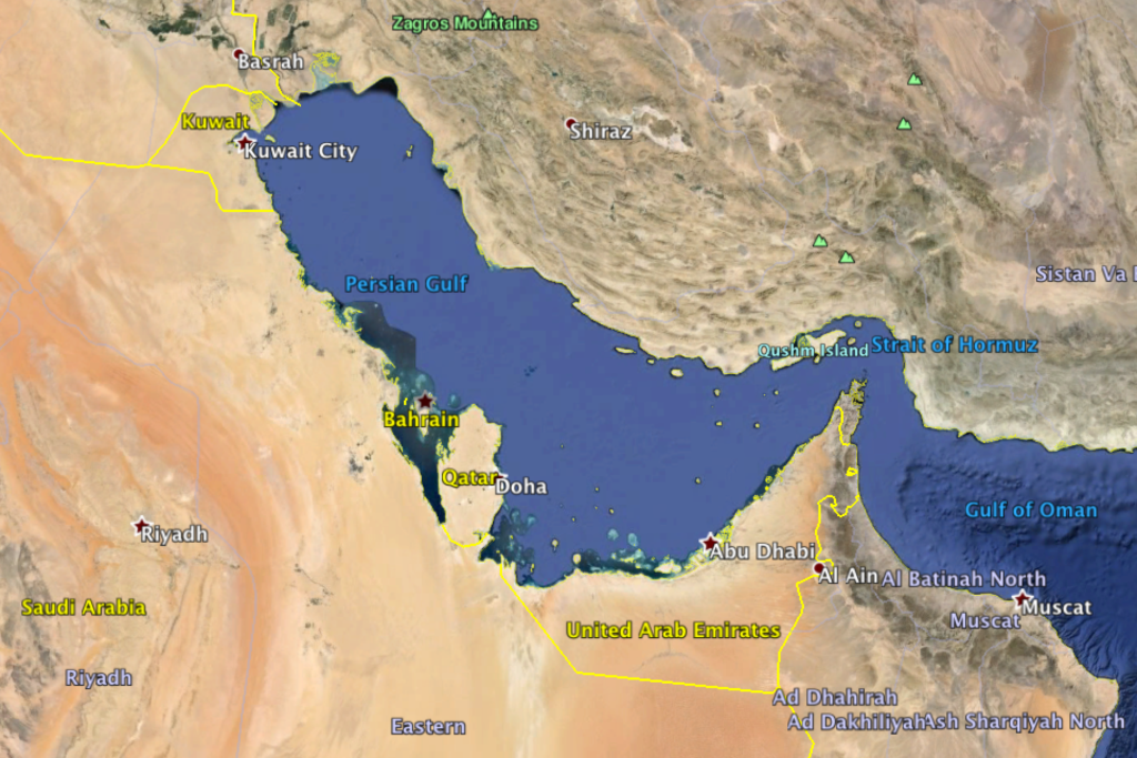 Persian Gulf Military & Civilian Facilities Map