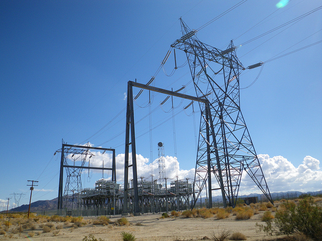 Electric-grid-substation