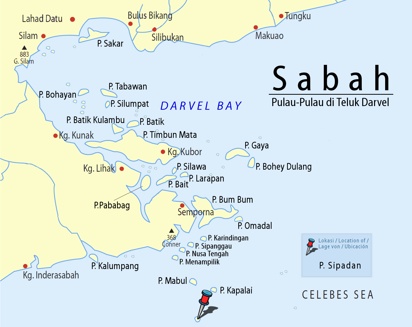 Sabah-Islands-DarvelBay_PulauSipadan-Pushpin