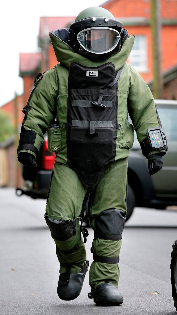 The Army bomb squad conducted controlled explosion with Improvised ...