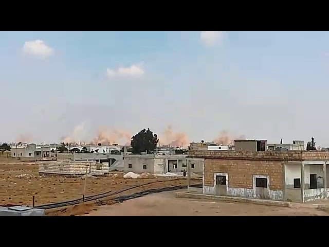 Video Syrian Army Launches Missiles At Hayyat Tahrir Al Sham Hts Held Areas In The Town Of