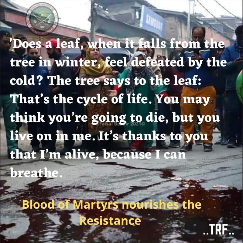 trf, martyr, resistance, the resistance front