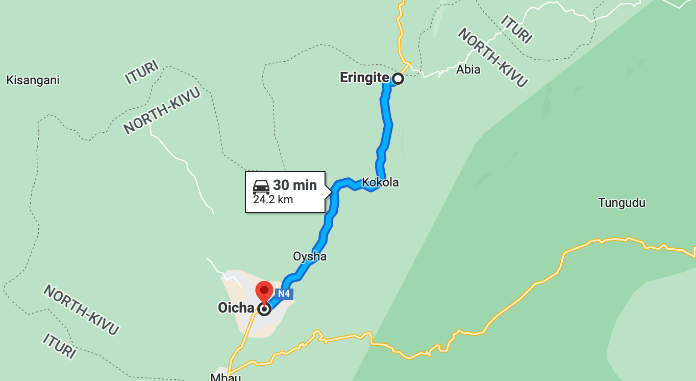 Road Linking Eringeti [Eringite]- Oicha, North Kivu, Congo (DR)