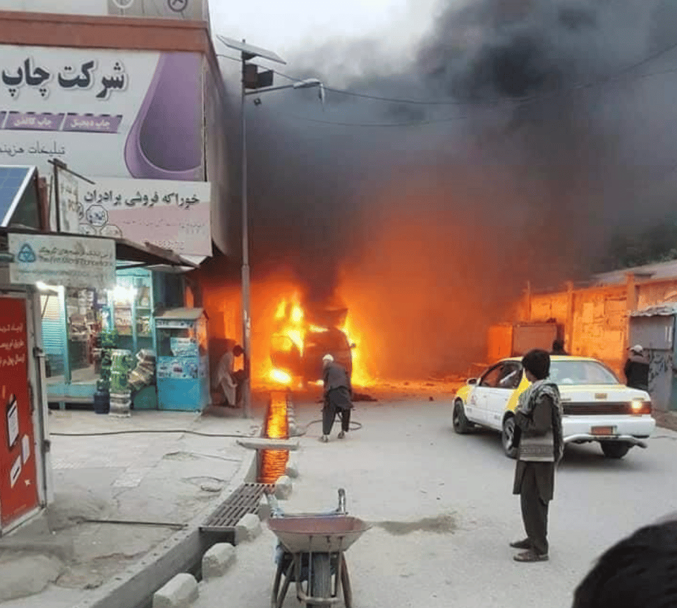 Bomb Targets Hazara Shia Minivan in Sajjadiya Area of Mazar-e-Sharif, Afghanistan - 28 April 2022