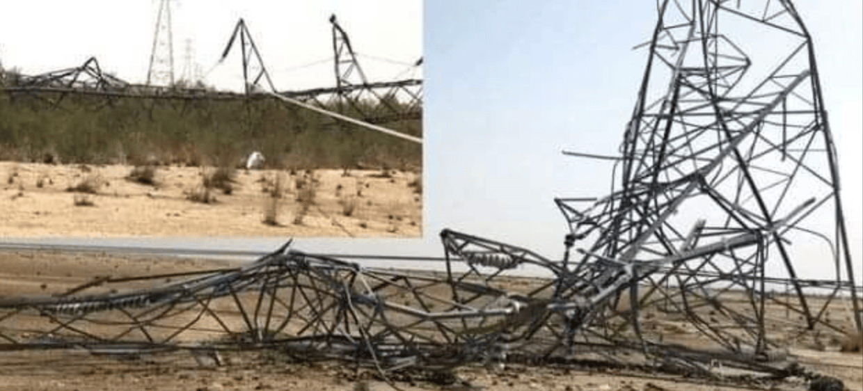 Islamic State Khurasan (ISK) Bombing of electrical Tower in Mir Hassan area, ​​Baochistan, Pakistan - 05 May 2022