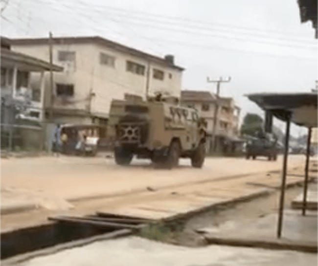 Navy Engaging in Clashes With Purported Indigenous People of Biafra (IPOB) in Ogbaru LGA , Anambra State, Nigeria - 31 May 2022