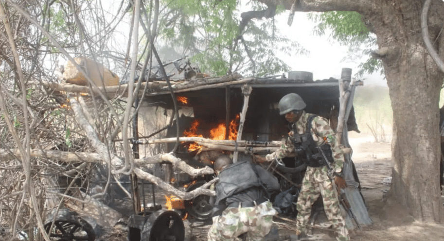 (Photos) Nigerian Forces Neutralize Islamic State West Africa (ISWA) Terrorists and Destroy ISWA Camps in Borno, Nigeria - 15 June 2022