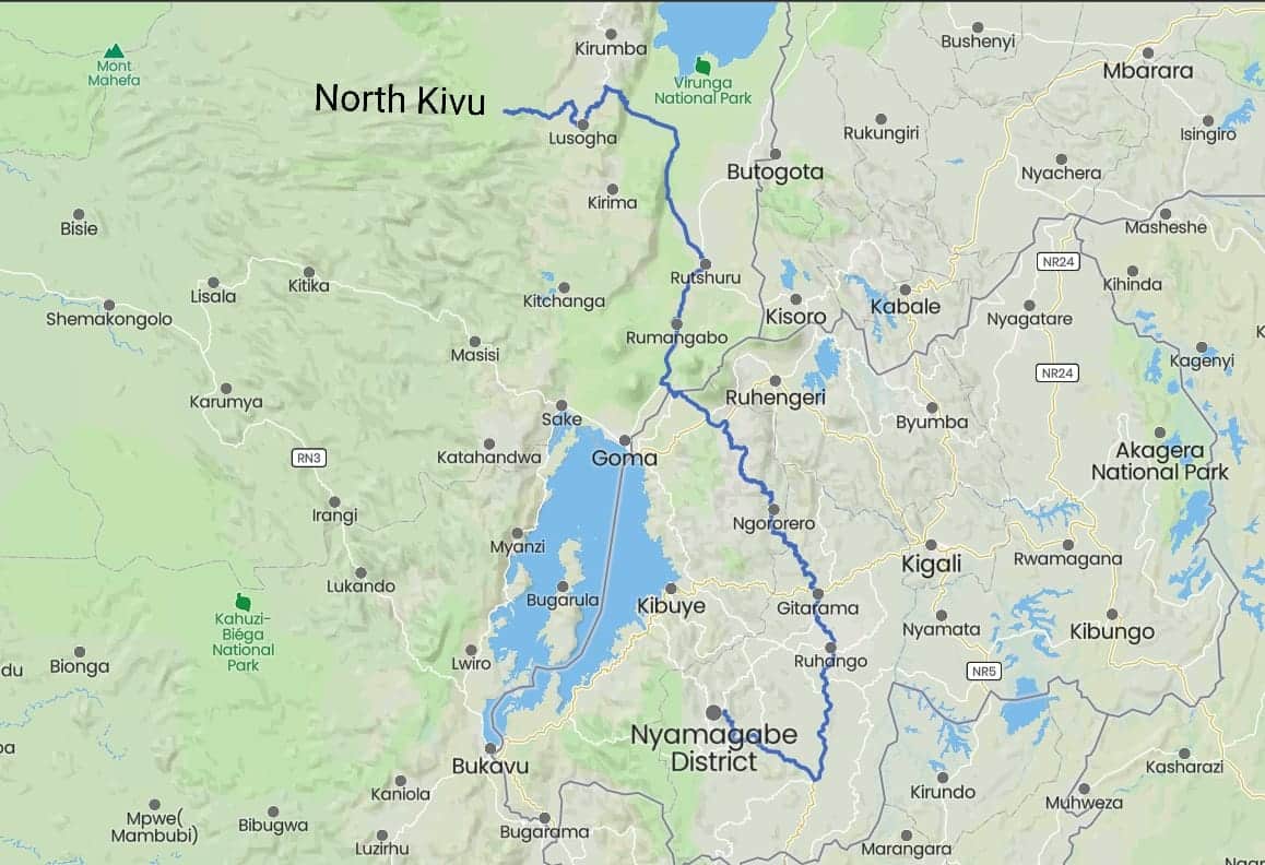 North Kivu to Nyamabage District