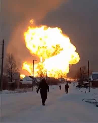 Main Europe-Bound Natural Gas Pipeline Suspicious Explosion Killed Three Repair Workers, Urengoy-Pomary-Uzhgorod, Vurnarsky District, Chuvashia, Russia - 21 December 2022