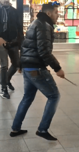 Knife-Wielding Lone Wolf Stabs Commuter Before Being Neutralized by French Police Officer, Gare du Midi, Brussels, Belgium - 18 January 2023