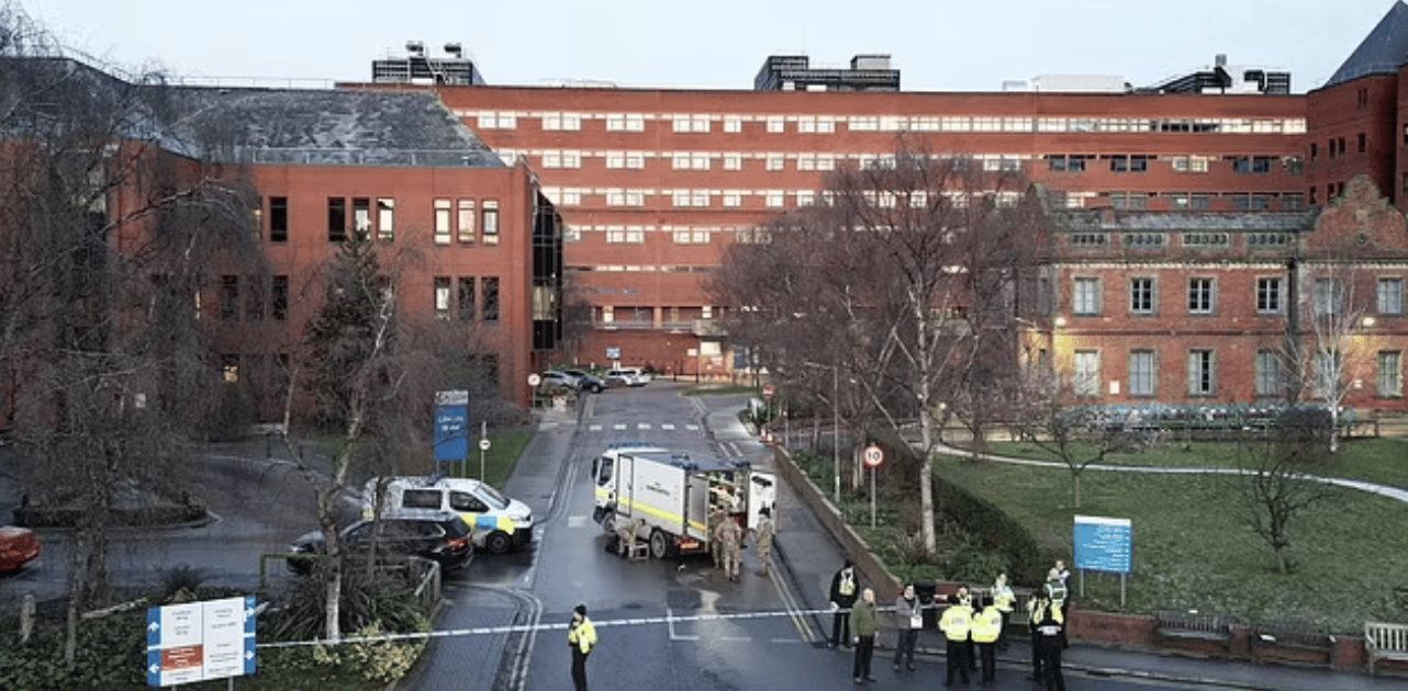 Counterterrorism Police Foiled an Improvised Explosive Device (IED) Attack and Arrested an Armed Suspect at St James's Hospital, Leeds, Yorkshire, United Kingdom - 21 January 2023