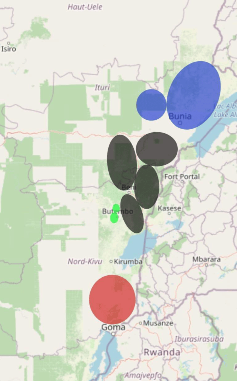 Islamic State Insider Map of groups operating inside of North Kivu, DRC