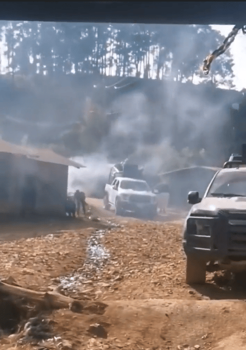 Elements of 'La Famila Michoacana' Cartel Carried Out a Shooting Attack on Residents and Burned Houses in a Town in Coyuca de Catalán, Guerrero, Mexico - 22 February 2023