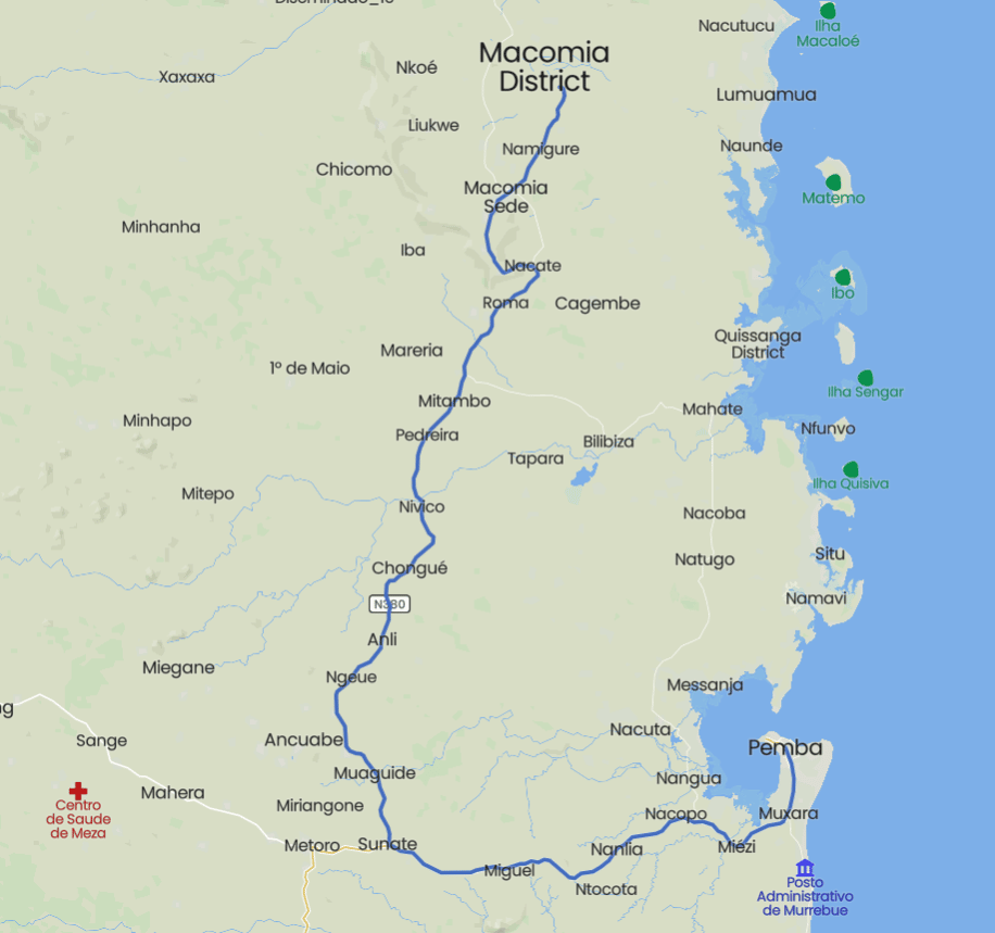 TRAC Incident Report: Islamic State Central Africa (ISCA/Shabaab Cult) Ambush Targeting the Vehicles of Christians on N380 Road Between Macomia and Pemba, Meluco District, Cabo Delgado, Mozambique -