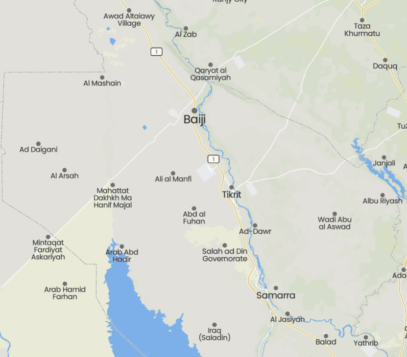 TRAC Incident Report: Suspected Islamic State (IS) Improvised Explosive Device (IED) Assault Targeting Tribal Mobilization Forces on 1 Road Between Baiji and Haditha Near al-Tharthar, Salahuddin Governorate, Iraq - 9 February 2023