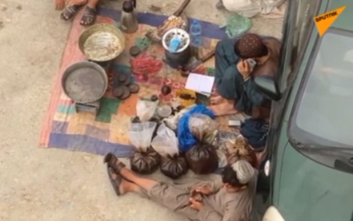 Footage Emerged of Opium Freely-Traded in a Dedicated Market, Bagh Pol, Kandahar, Afghanistan - 28 March 2023