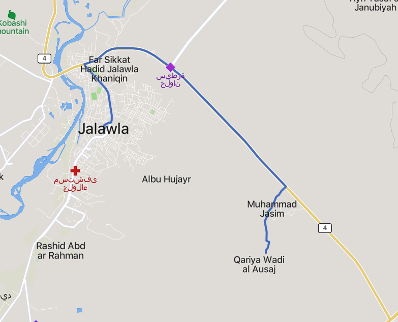 Suspected Islamic State (IS) Two-Pronged Armed Assault in Wadi al Ausaj and Jalawla, Diyala Governorate, Iraq