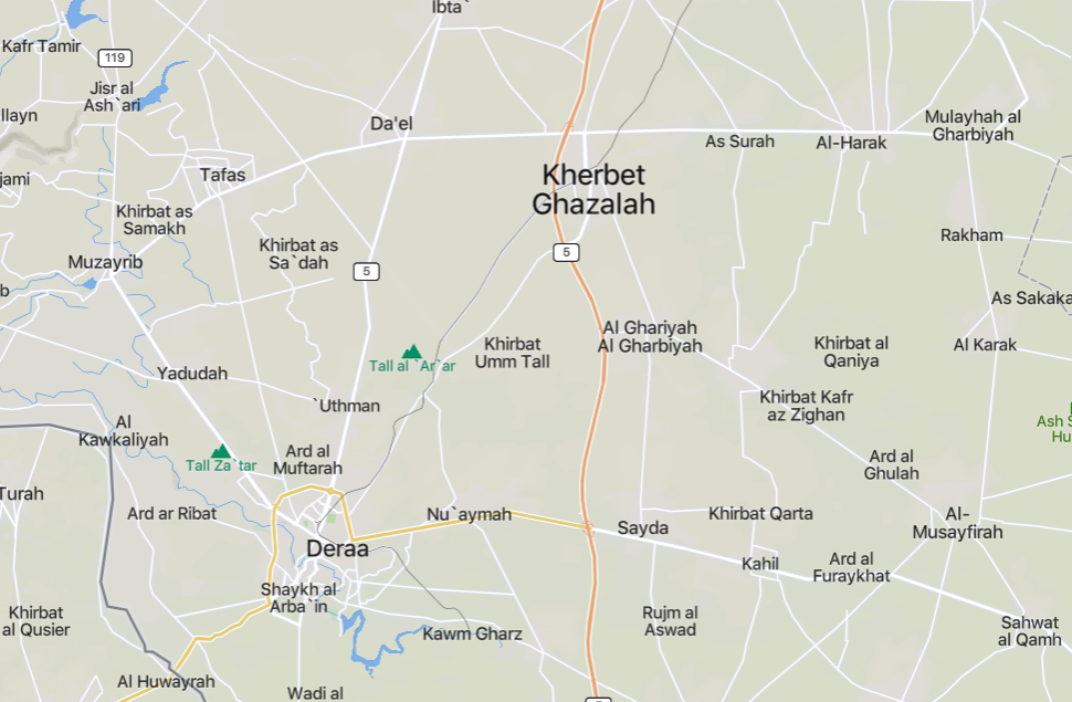 TRAC Incident Report: Suspected Islamic State (IS) Armed Assault Targeting a Police Patrol on the Outskirts of Khirbet/Kherbet Ghazalah, Dara'a, Syria - 9 March 2023