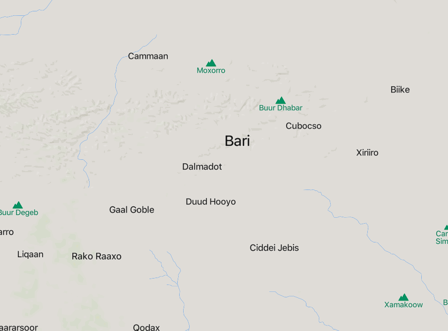al-Shabaab and Islamic State Somalia (ISS) Clash Around Dadamale and Qura'da, Bari Region, Puntland, Somalia