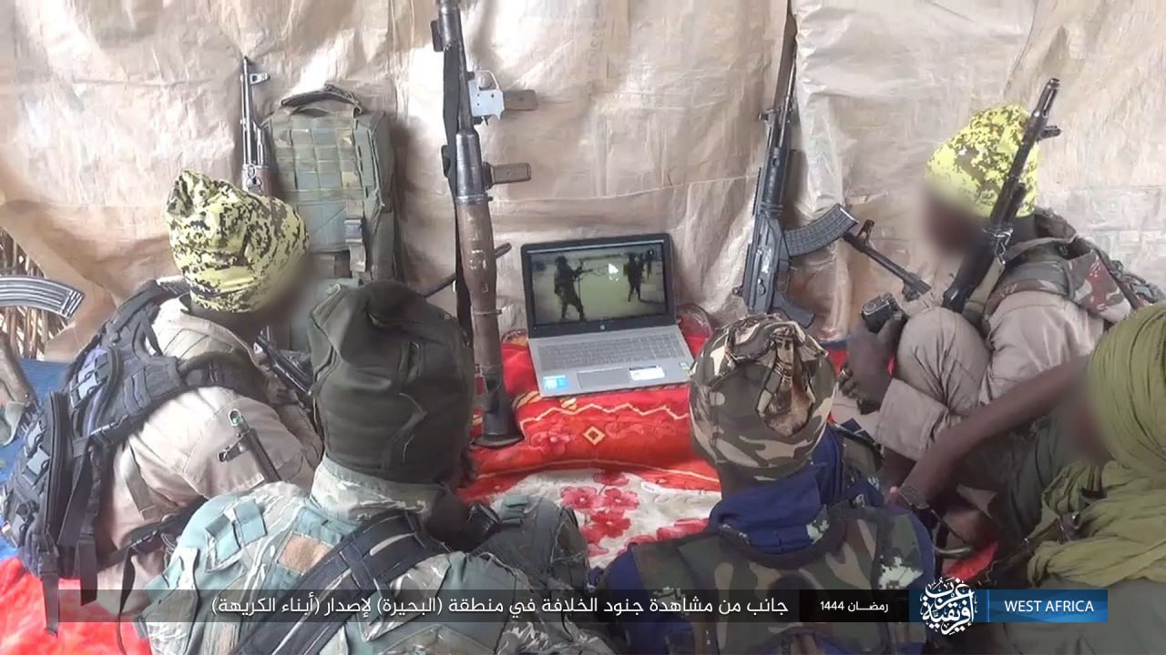 (Photos) Eight Different Islamic State West Africa (ISWA) Cells Watch Islamic State Greater Sahara (ISGS) Video "Sons of al-Kariha" - 25 March 2023