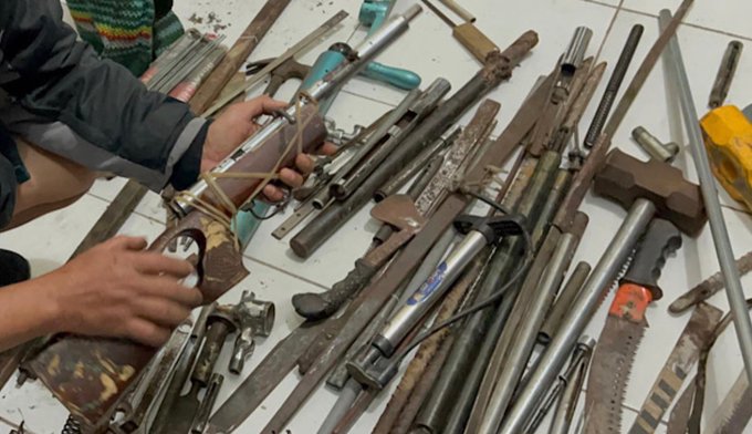 Two Arrested For Assembling Firearms in the Kigamani Area, Kamuu District, Dogiyai Regency, West Papua, Indonesia – 12 April 2023