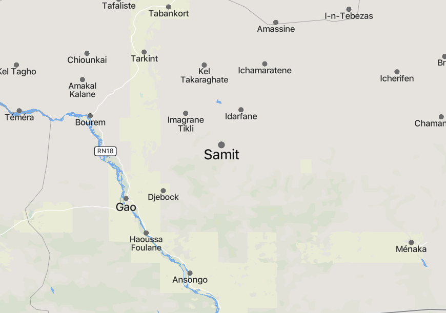 Suspected Islamic State Greater Sahara (ISGS) Armed Assault Kills Multiple GATIA Militia in Samit, Gao Region, Mali