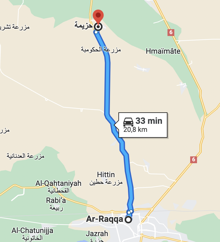 Hazima-Raqqa Road, Raqqa Governorate, Syria
