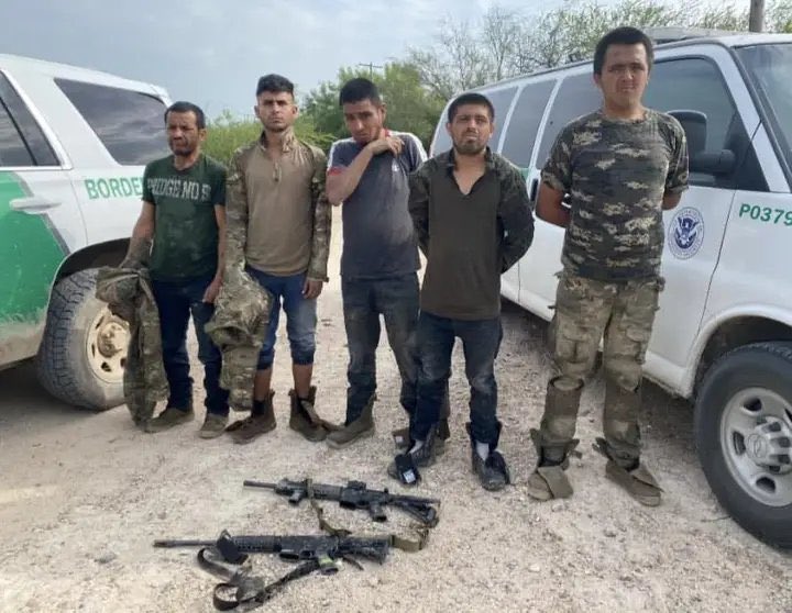 Border Police Capture Five Alleged 'Cartel del Noreste' Members Armed with AR-15s, in the Lower Rio Grande Valley, Texas, United States - 05 June 2023