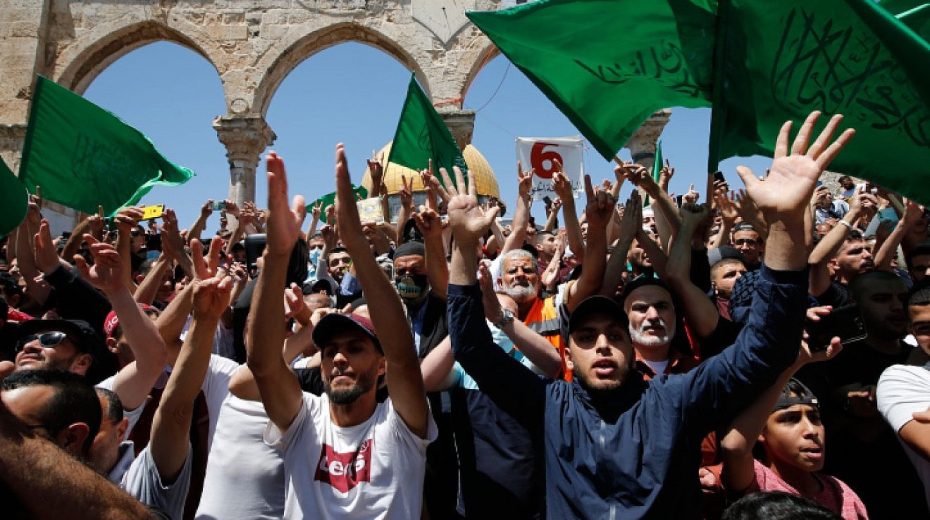 Palestinians Arrested for Waving Hamas Flags on Temple Mount in Jerusalem, Israel- 28 June 2023
