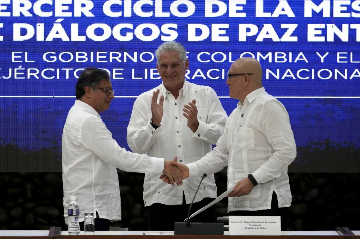 Third Cycle of Peace Negotiation Between Colombian Government and National Liberation Army (ELN) Results in an Unexpected Bilateral Ceasefire Agreement, Havana, Cuba - 11 June 2023