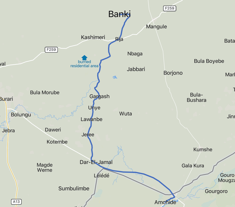 Suspected Islamic State West Africa (ISWA/Wilayat Gharb Afriqiyah) Armed Assault on the Road Between Banki, Borno State, Nigeria and Amchide, Far-North Region, Cameroon