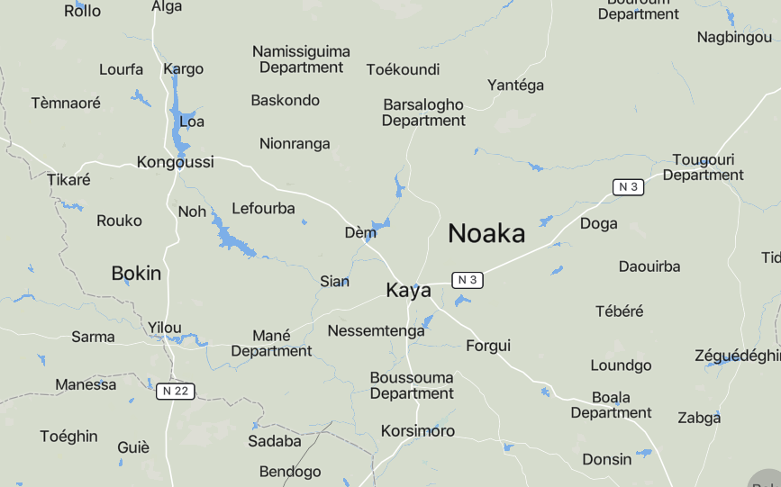 Suspected Jama’a Nusrat al-Islam wa ul-Muslimin(JNIM) Militants Kill About 45 VDP Forces at VDP Base in Noaka, Sanmatenga Province, Burkina Faso
