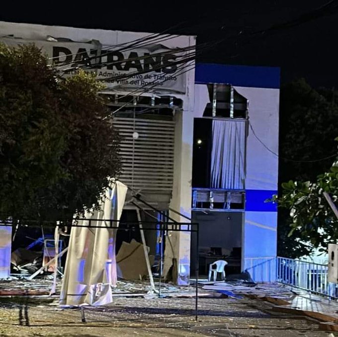 Improvised Explosive Device (IED) Explodes in Front of the Transit Offices in Villa Del Rosario, Norte de Santander, Colombia - 03 July 2023